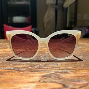 QUAY Creme Transluscent Sunglasses
